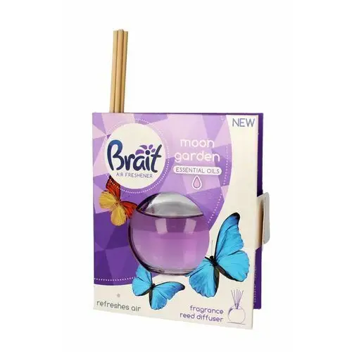 Brait, Patyczki odświeżające z płynem Air Freshener Moon Garden, 4 szt.+ 40ml