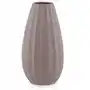 Brązowy wazon z ceramiki tłoczony wzór na pampasy Sklep on-line