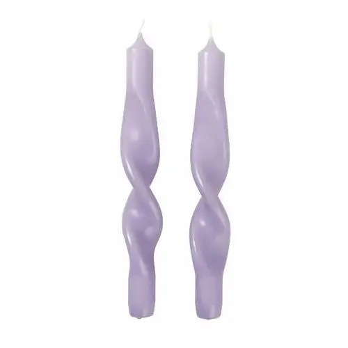 Broste Copenhagen Świeczki skręcone Twisted 23 cm, 2-pak Orchid light purple