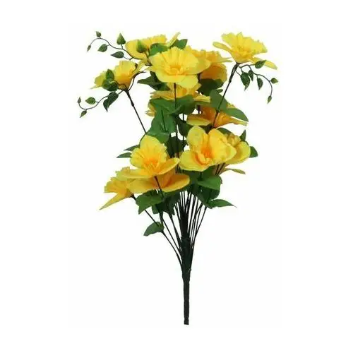 Bukiet kwiatów Żonkile 24 szt żółte wys. 58 cm