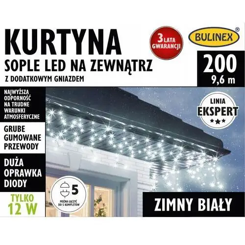 Bulinex Kurtyna sople Led 200L biały zimny