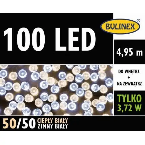 Lampki 100 LED Bulinex 4,95 m barwa ciepła/zimna biała mix