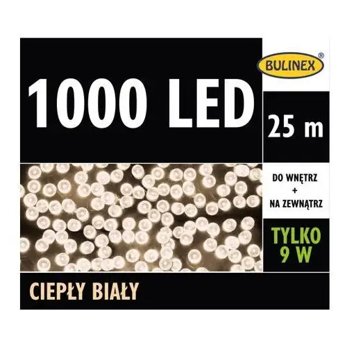 Lampki 1000 LED białe ciepłe zewnętrzne 25m 13-988