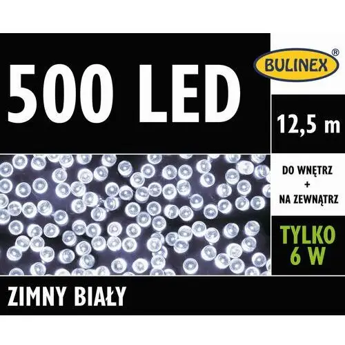 Lampki 500 LED Białe zimne sznur 12,5m 13-452