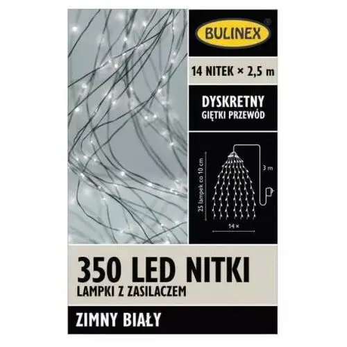 Lampki choinkowe nici zimny biały 350 Led 10-092 Bulinex