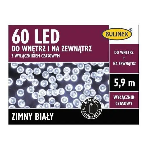 Lampki świąteczne 60 LED 5,9m Bulinex 10-162