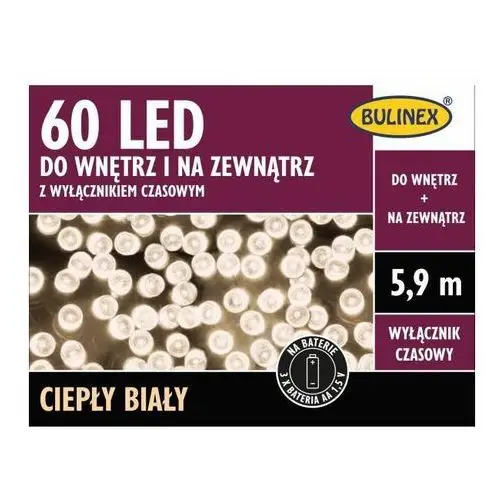 Lampki świąteczne 60 led 5,9m 10-168 Bulinex