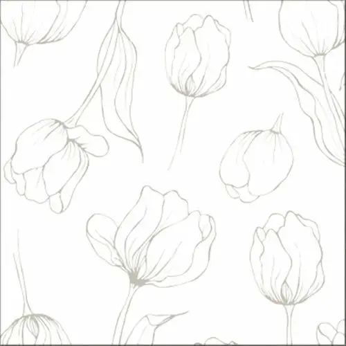 Serwetki tulipa 16x16 cm, 18-pak biały Cooee design