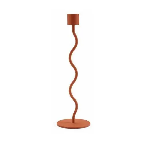 Cooee design świecznik curved 26 cm brick red