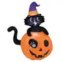 Dekoracja dmuchana halloween led dynia z kotem Costway Sklep on-line