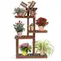 Costway Drewniany kwietnik z wiatraczkiem na kwiaty i warzywa 5 poziomów Sklep on-line