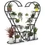 Costway Kwietnik na rośliny 5-poziomowy w kształcie serca 2 szt. czarny Sklep on-line