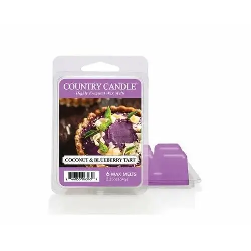 Coconut & Blueberry Tart - Country Candle - wosk zapachowy 64 gram