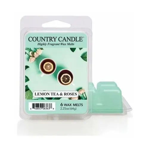 Lemon Tea & Roses - Country Candle - wosk zapachowy 64 gram