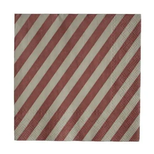 Serwetki papierowe stripe 33x33 cm 20 szt. dark red Dbkd