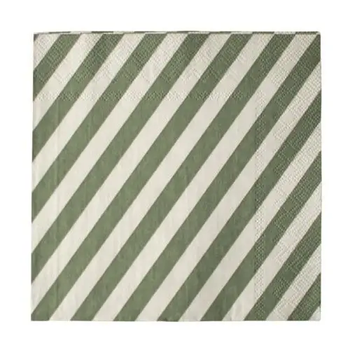 Serwetki papierowe stripe 33x33 cm 20 szt. green Dbkd