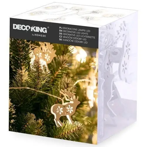 Decoking Ledligcralawoodenreindeerwwh10pcs