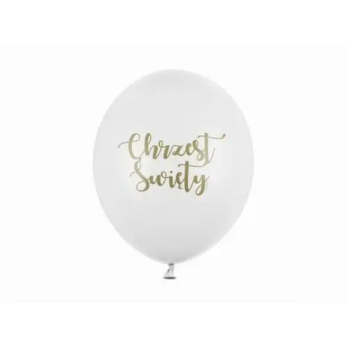 Balon PURE WHITE z nadrukiem Chrzest Święty, 30 cm, B500