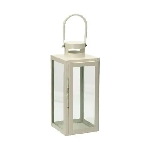 Lampion metalowy elegance white 40 cm Dekoria