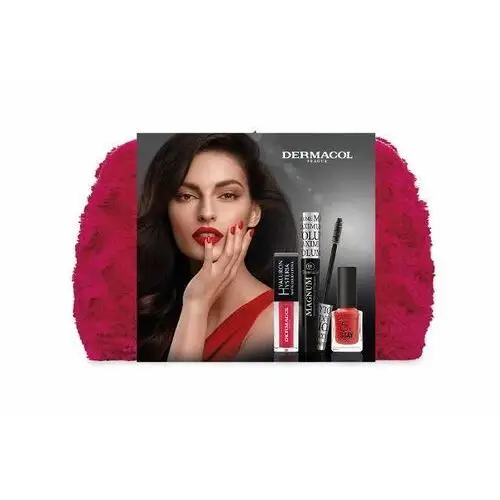 Mascara magnum set (mascara, liquid lipstick, nail lacquer) Dermacol