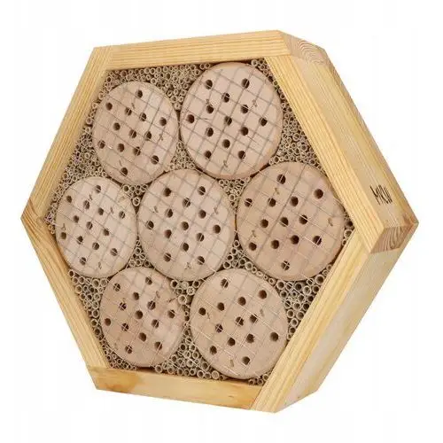Domek dla owadów pożytecznych model plaster miodu średni drewniany Mkw