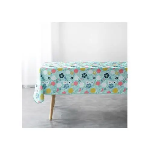 Obrusy nappe rectangle 150 x 240 cm polyester imprime lily menthe Douceur d intérieur