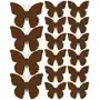 Drago Naklejki na ścianę, motylki, brązowe z połyskiem, 32 sztuki Sklep on-line
