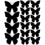 Drago Naklejki na ścianę, motylki, czarne z połyskiem, 32 sztuki Sklep on-line