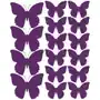 Naklejki na ścianę, motylki, fioletowe z połyskiem, 32 sztuki Drago Sklep on-line