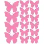 Naklejki na ścianę, motylki, różowe z połyskiem, 32 sztuki Sklep on-line