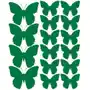Naklejki na ścianę, motylki, zielone z połyskiem, 32 sztuki Sklep on-line