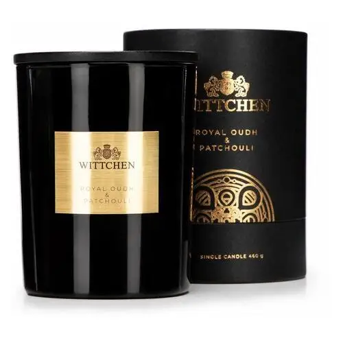 Duża świeczka sojowa z podwójnym knotem Royal Oudh & Patchouli, 1-HC-101-1