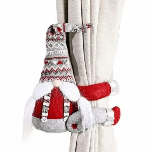 Ecarla Mikołaj skrzat krasnal świąteczny boże narodzenie na rzep 38 cm wzory norweskie ksn24