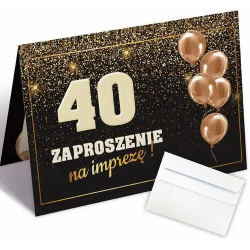 Zaproszenia na 40 urodziny czterdziestka balony Edeil