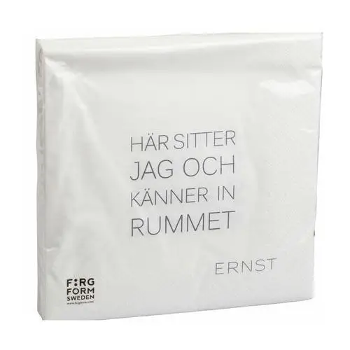 ERNST Ernst serwetka z cytatem Time-Rum 20-pack Biały