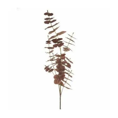 EUKALIPTUS - gałązka ozdobna, sztuczny kwiat dekoracyjny 90 cm brązowy