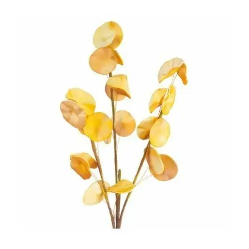 Eurofirany Gałązka z liśćmi - sztuczny kwiat dekoracyjny z pianki foamirian 90 cm żółty,różowy
