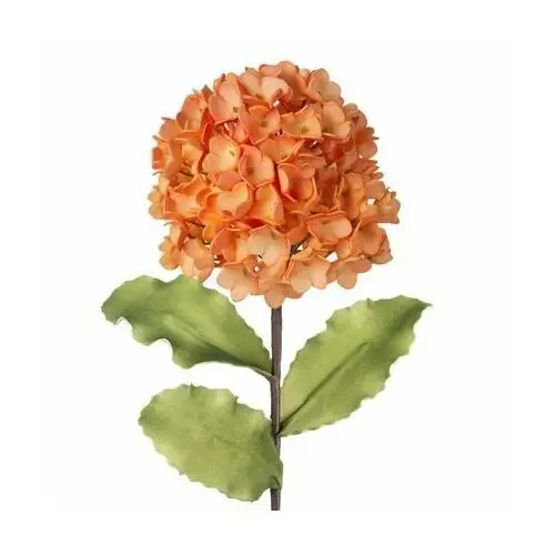 Hortensja - sztuczny kwiat dekoracyjny z plastycznej pianki foamirian ∅ 20 x 75 cm pomarańczowy,żółty Eurofirany