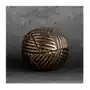 Kula ceramiczna emmi z wytłaczanym geometrycznym wzorem ∅ 9 x 9 cm czarny,złoty Eurofirany Sklep on-line