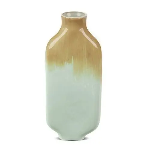 Szklany wazon dekoracyjny bali (02) 14x7x33 cm beżowy Eurofirany