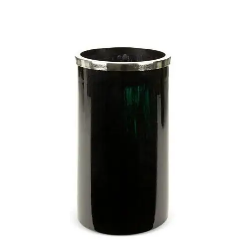 Eurofirany Szklany wazon dekoracyjny capri (03) (fi) 19 x33 cm czarny