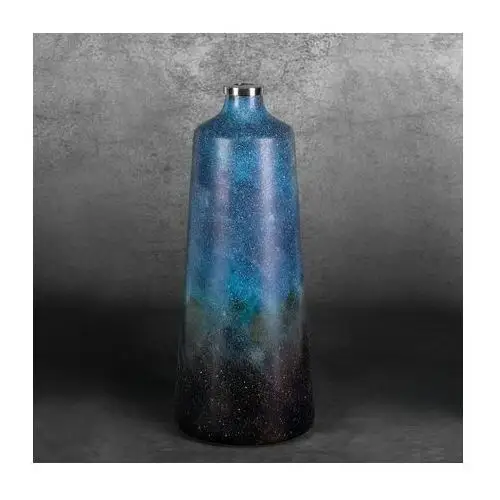 Eurofirany Szklany wazon dekoracyjny caren (01) (fi) 19x44 cm niebieski