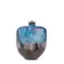 Eurofirany Szklany wazon dekoracyjny caren (03) 20x11x27 cm niebieski Sklep on-line