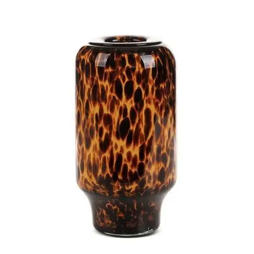 Eurofirany Szklany wazon dekoracyjny lana (fi) 16x31 cm czarny