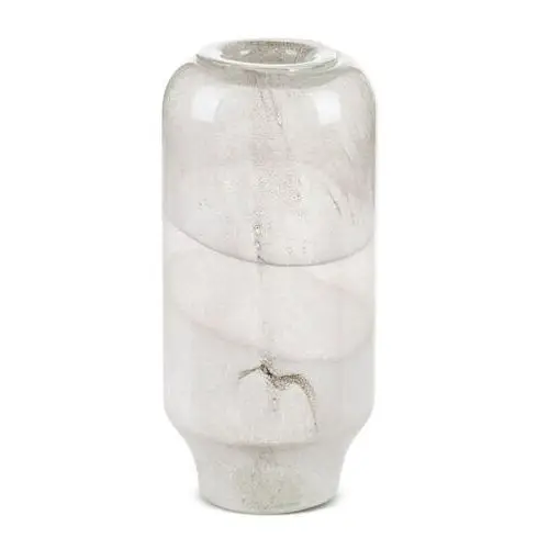 Eurofirany Szklany wazon dekoracyjny lana (fi) 18x40 cm kremowy