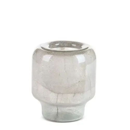 Eurofirany Szklany wazon dekoracyjny lana (fi) 19x22 cm kremowy