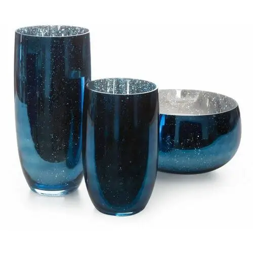 Eurofirany Szklany wazon dekoracyjny molly (fi) 16x28 cm niebieski