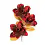Eurofirany Sztuczny kwiat dekoracyjny z plastycznej pianki foamiran, 3 szt na łodydze ∅ 25 x 80 cm czerwony,złoty Sklep on-line