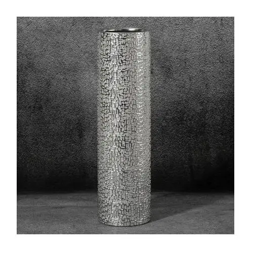 Eurofirany Wazon dekoracyjny riso (fi) 13 x 50 cm srebrny