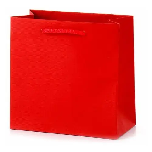 Torebka prezentowa czerwona, format cd 15,5 x 15,5 x 8 cm Europapier-impap
